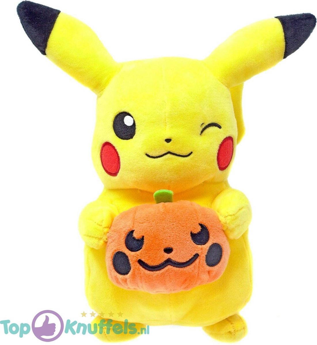 Pokemon Pikachu met Pompoen Pluche Knuffel 21 cm | Pokemon Pikachu Plush Toy | Pokémon Knuffeldier voor kinderen | Pokemon Peluche